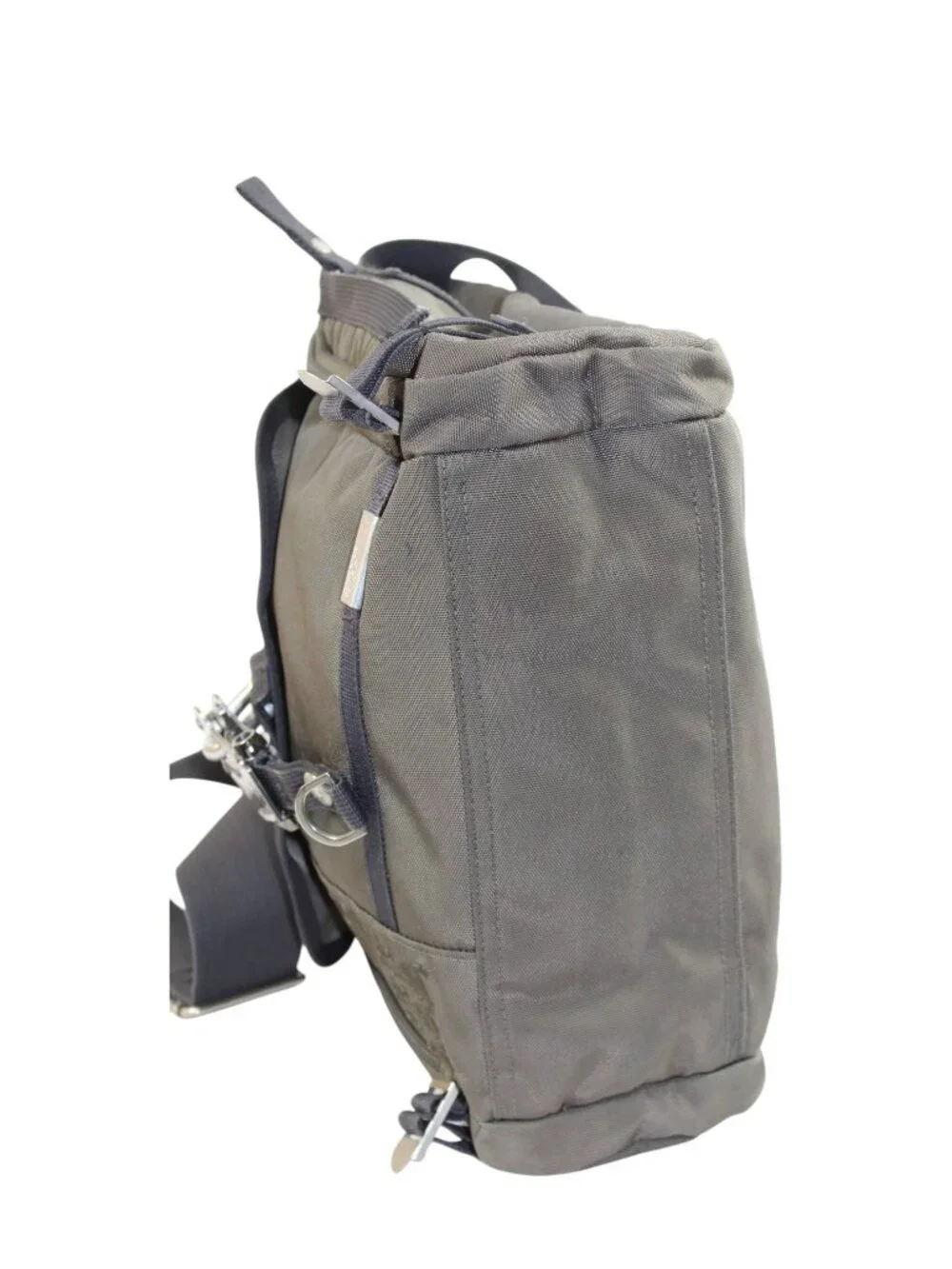 George Gina & Lucy Mr. Postman Gray Nylon Blue Detail Canvas Messenger Satchel - Picture 8 of 9
